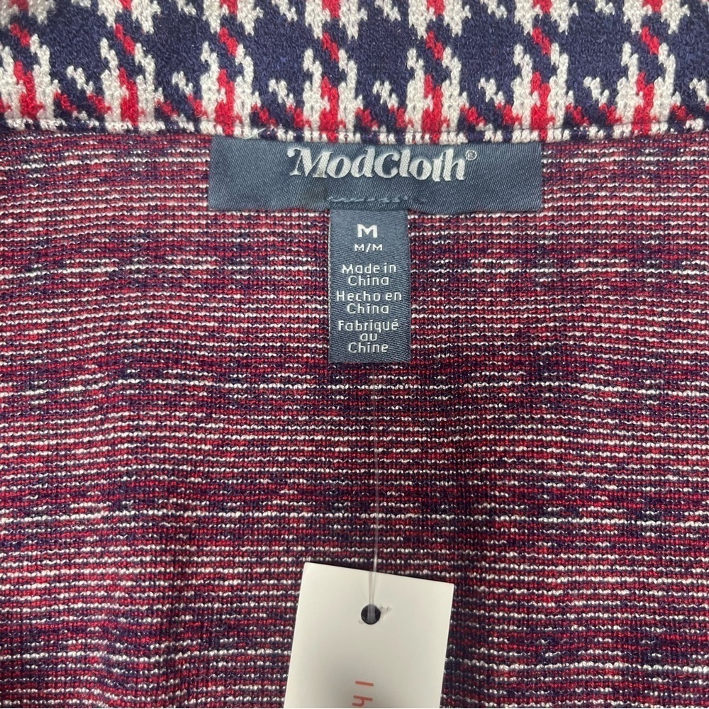 Modcloth Houndstooth Mini Skirt Size M - Picture 2 of 10